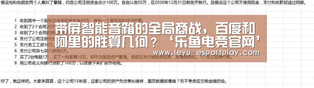 带屏智能音箱的全局商战,百度和阿里的胜算几何?‘乐鱼电竞官网’(图4) 乐鱼电竞官网
